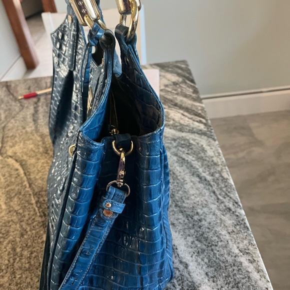 BRAHMIN ARGAN ELISA SAPPHIRE leather hobo shoulder bag - Picture 5 of 10